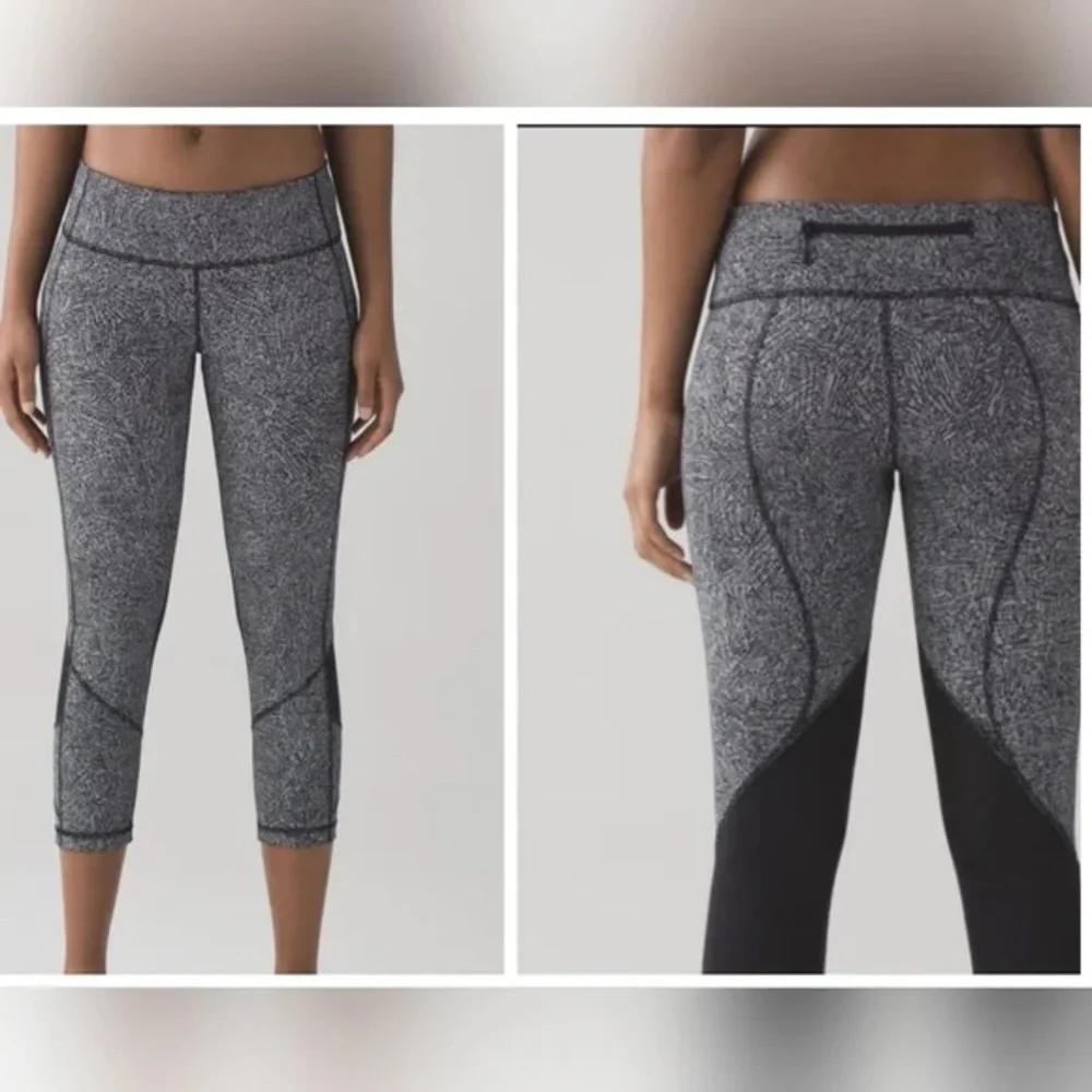 Lululemon pace rival crop Black and White Patterned Bag 2 for $20 - Picture 2 of 8